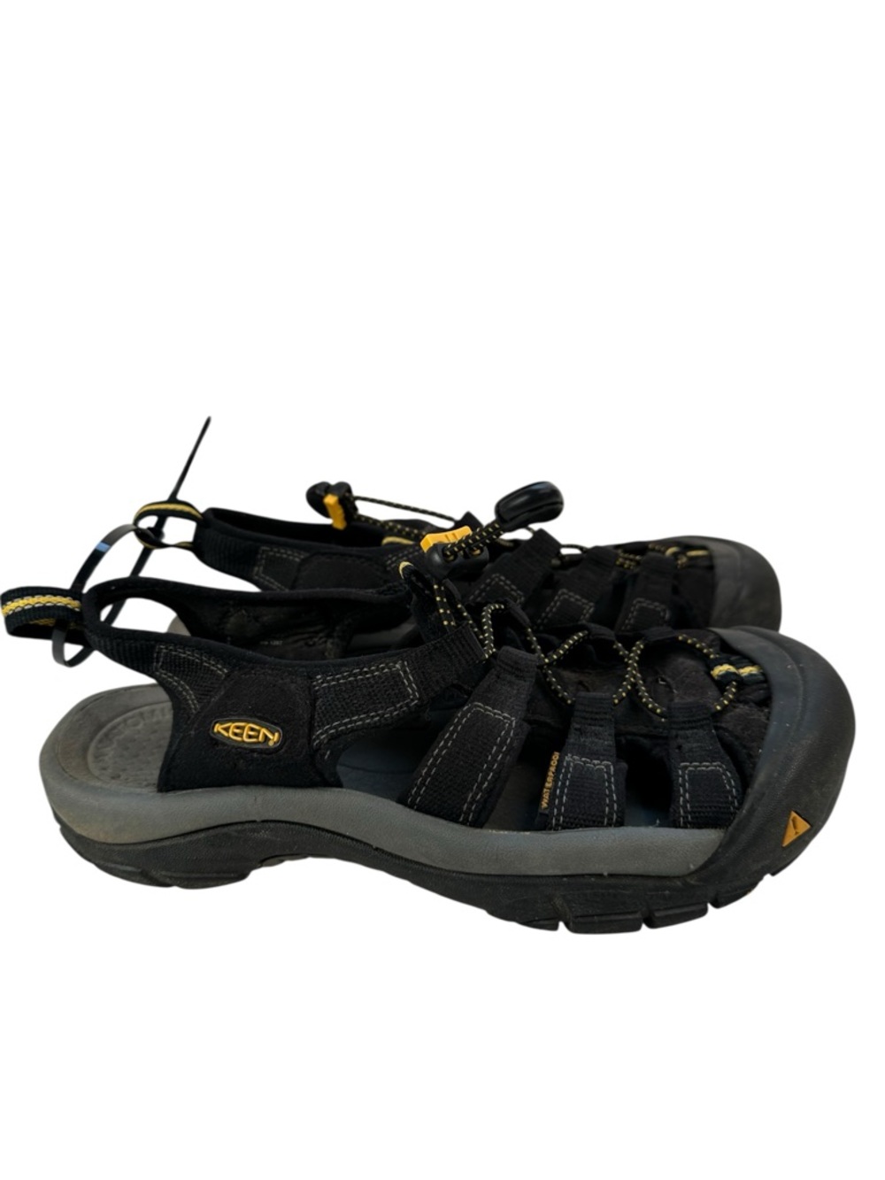KEEN Newport H2 Black Yellow Hybrid Hiking Water Sandals Womens 8 Mens 6.5